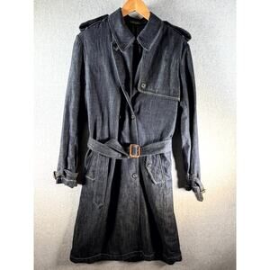 Ralph Lauren Belted Denim Trench Coat - L - Blue